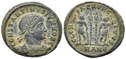 Ancient Coins - Constantine II, as Caesar. 317-337 AD. AE Follis (2.26g, 18mm). Antioch mint. Struck 336/7 AD. RIC 87