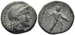 Ancient Coins - Sicily, Akragas. Circa 279-212 BC. AE 22mm (7.99g). SNG ANS 1140