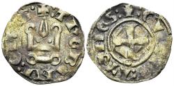 World Coins - Crusaders, Duchy of Athens. Gui II de La Roche. 1287-1308. BI Denier Tournois (0.81g, 18.5mm). Thebes mint. Metcalf, Crusades 1032-7