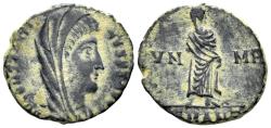 Ancient Coins - Divus Constantine I. Died 337 AD. AE4 (1.72g, 15mm). Antioch mint. Struck 337/8 AD. RIC 117