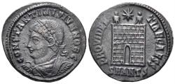Ancient Coins - Constantine II, as Caesar. 316-337 AD. AE Follis (3.12g, 20mm). Antioch mint. Struck 325/6 AD. RIC 73