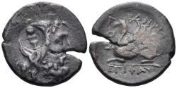 Ancient Coins - Thrace, Abdera. Circa 150-50 BC. AE Hemiobol (5.46g, 21mm). C-N Period XIII, 847