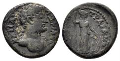 Ancient Coins - Phrygia, Trajanopolis. Hadrian. 117-138 AD. AE Hemiassarion (2.31 gm, 15mm). RPC III 2471