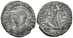 Ancient Coins - Licinius II, Caesar. 317-324 AD. AE Follis (3.00g, 19mm). Heraclea mint. Struck 321-4 AD. RIC 54