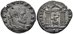 Ancient Coins - Maxentius. 306-312 AD. AE Follis (5.80g, 24mm). Ticinum mint. Struck 307/8 AD. RIC 91