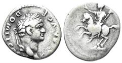 Ancient Coins - Domitian, as Caesar. 69-81 AD. AR Denarius (3.22g, 19mm). Rome mint. Struck 73-5 AD. RIC 680