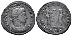 Ancient Coins - Constantine I ‘the Great’. 307-337 AD. AE Follis (2.59g, 20mm). Siscia mint. Struck 319 AD. RIC 59