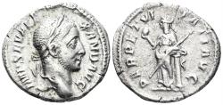 Ancient Coins - Severus Alexander. 222-235 AD. AR Denarius (3.13g, 20mm). Rome mint. Struck 228 AD. RIC 208
