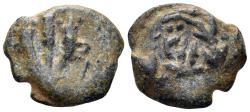 Ancient Coins - Judaea, Hasmoneans. Mattathias Antigonos. 40-37 BC. AE Prutah (1.67g, 13mm). Meshorer 40a