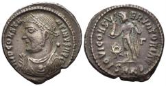Ancient Coins - Constantine I 'the Great'. 307-337 AD. AE Follis (2.68g, 18mm). Cyzicus mint. Struck 317-20 AD. RIC 8