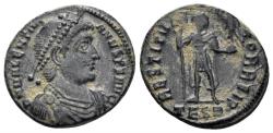 Ancient Coins - Valentinian I. 364-375 AD. AE3 (2.69g, 18mm). Thessalonica mint. Struck 364-7 AD. RIC 26a.i