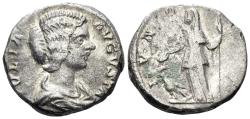 Ancient Coins - Julia Domna, Augusta. 193-217 AD. AR Denarius (2.95g, 16mm). Laodicea ad Mare. Struck 196 AD. RIC 640