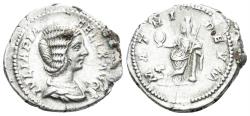 Ancient Coins - Julia Domna, Augusta. 193-217 AD. AR Denarius (3.45 gm, 21mm). Rome mint. Struck 211-215 AD. RIC 382
