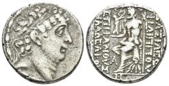 Ancient Coins - Seleucid Kingdom. Philip I Philadelphos, circa 95-83 BC. AR tetradrachm (15.25 gm, 26mm). Antioch mint. SC 2488.2; HGC-9, 1323; Newell, SMA, 451