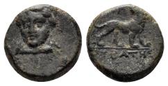 Ancient Coins - Ionia, Miletos. Circa 260-220 BC. AE 11mm (1.47 gm). Eubates, magistrate. Deppert-Lippitz 609