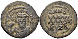 Ancient Coins - Phocas. 602-610. AE Follis (11.16g, 30mm). Cyzicus mint. Dated RY 5 (604/5). SB 640