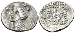 Ancient Coins - Parthian Kingdom, Orodes II. 58/7-38 BC. AR Drachm (g, mm). Ekbatana mint. Sellwood 48.9