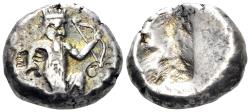 Ancient Coins - Achaemenid Empire. Time of Xerxes II - Artaxerxes II. Circa 420-375 BC. AR Siglos (5.64g, 16mm). Carradice Type IV, Group B (pl. XIV, 43-45)