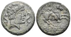 Ancient Coins - Iberia, Sekaisa. Circa 100 B.C. AE 23 mm (9.06 gm). SNG BM Spain 852