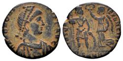 Ancient Coins - Honorius. 393-423 AD. AE3 (1.99g, 16mm). Nicomedia mint. Struck 395-401 AD. RIC 62