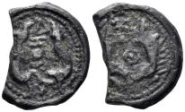 Ancient Coins - Celtic Northeast Gaul. Suessiones. Circa 50-30 BC. Cast Potin (4.55g, 20.5mm). DT 211