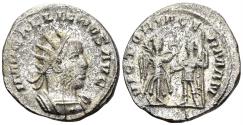 Ancient Coins - Gallienus. 253-268 AD. BI Antoninianus (3.43g, 21mm). Antioch mint. Struck 256/7 AD. RIC 452
