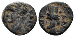 Ancient Coins - Decapolis, Kanatha. Domitian. 81-96AD. AE 12mm (1.91g). Dated CY 135 (93/4 AD). RPC II 2092