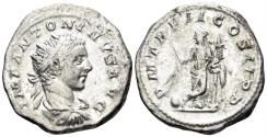 Ancient Coins - Elagabalus. 218-222 AD. AR Antoninianus (5.15g, 22mm). Rome mint. Struck 219 AD. RIC 22