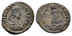 Ancient Coins - Theodosius I. 379-395 AD. AE4 (1.16 gm, 14mm). Siscia mint. Struck 384-387 AD. RIC 39b
