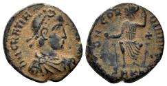 Ancient Coins - Gratian. 367-383 AD. AE3 (2.80g, 18mm). Cyzicus mint. Struck 378-3 AD. RIC 17a