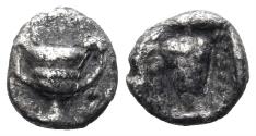 Ancient Coins - Thraco-Macedonian Region. Uncertain mint. 6th-5th centuries BC. AR Tetartemorion (0.27g, 6.5mm). cf. CNG Mail Bid Sale 72 (2006), lot 842