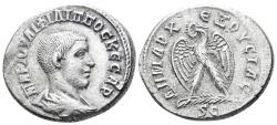 Ancient Coins - Seleucis and Pieria, Antioch. Philip II, as Caesar. 244-247 AD. AR Tetradrachm (12.56g, 28mm). Struck 244 AD. Prieur 333