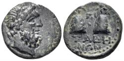 Ancient Coins - Karia, Tabai. Circa 81-1 BC. AE 15.5mm (3.01g). Papias, magistrate. BMC 4