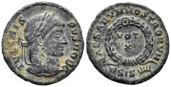 Ancient Coins - Crispus, Caesar. 316-326 AD. AE Follis (2.60g, 18mm). Siscia mint. Struck 321-4 AD. RIC 181