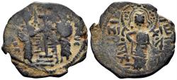 World Coins - Islamic, Anatolia & al-Jazira (Post-Seljuk). Zangids (Syria) . Nur al-Din Mahmud. AH 541-569 / 1146-1173 AD. AE Dirham (3.77g, 23mm). al-Halab (Aleppo) mint. Album 1850