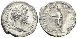 Ancient Coins - Septimius Severus. 193-211 AD. AR Denarius (2.57g, 19mm). Rome mint. Struck 202-10 AD. RIC 265
