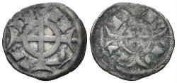 World Coins - Italian States. Verona. Frederick II. 1218-1250. AR Denaro piccolo scodellato (0.35g, 14mm). Biaggi 2969-70