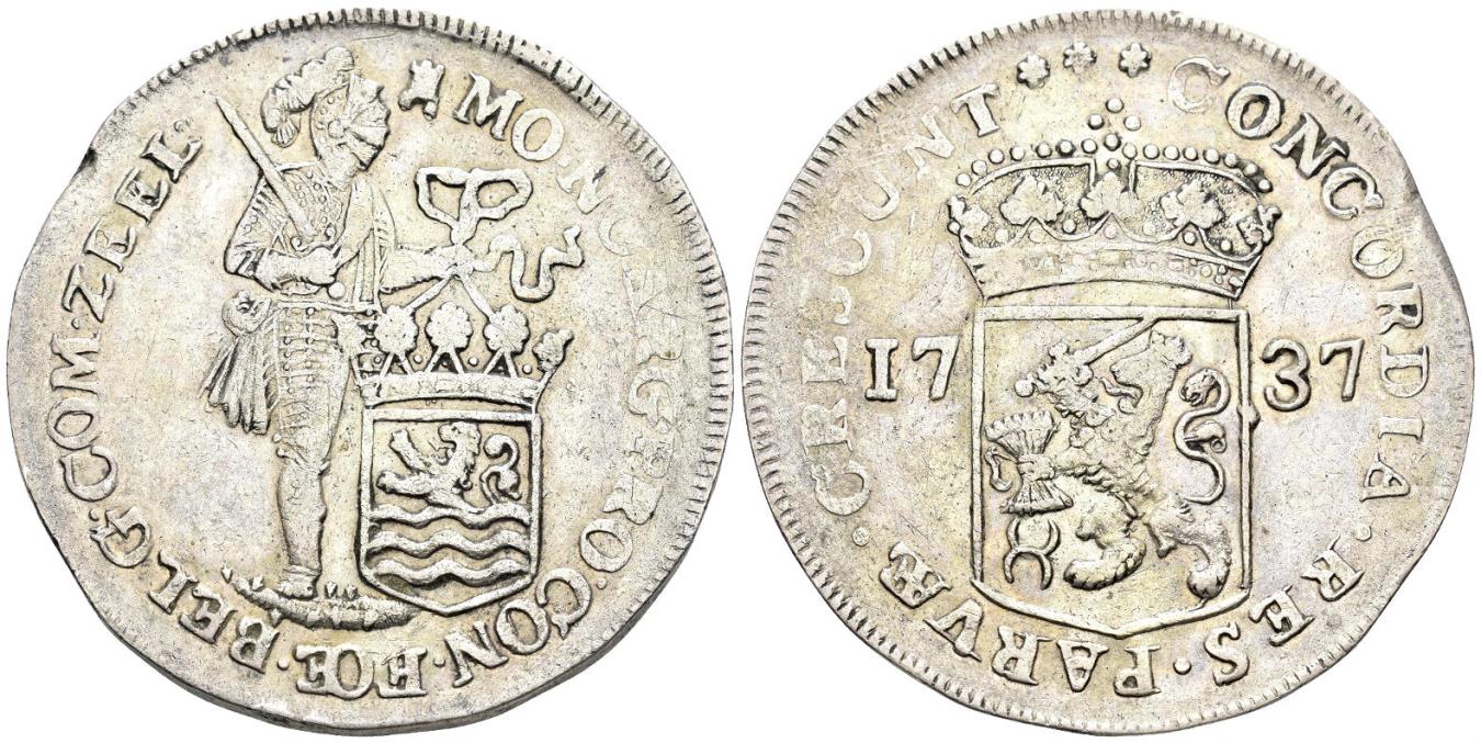 Dutch Republic. Zeeland. Dated 1737. AR Ducat or 48 Stuivers