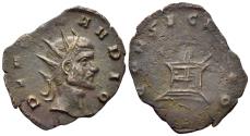 Ancient Coins - Divus Claudius II Gothicus. Died 270 AD. AE Antoninianus (1.43g, 20.5mm). Rome mint. Struck circa 270-5 AD. RIC 259