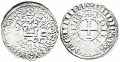 World Coins - France. Royal. Philippe IV le Bel. 1285-1314. AR Maille blanche or 1/2 Gros Tournois (1.38g, 20mm). Duplessy 219