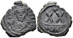 Ancient Coins - Phocas. 602-610. AE Half Follis (5.97g, 23mm). Constantinople mint. Struck 603-10. SB 644
