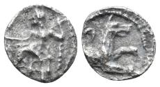 Ancient Coins - Lykaonia, Laranda. Circa 324-323 BC. AR Obol (0.44g, 10.5mm). SNG Levante 225 (same)