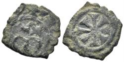 World Coins - Sicilian Kingdom. House of Hohenstaufen. Manfred. 1258-1266. Billon Denaro (0.71g, 14mm). Messina mint. Spahr 215