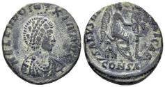Ancient Coins - Aelia Eudoxia. Augusta. 400-404 AD. AE3 (2.17g, 16.5mm). Constantinople mint. Struck 402-4 AD. LRBC 2231