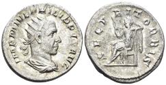 Ancient Coins - Philip I Arabs. 244-249 AD. AR Antoninianus (3.40g, 22mm). Rome mint. Struck 244/5 AD. RIC 48b