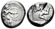 Ancient Coins - Pamphylia, Aspendos. Circa 465-430 BC. AR Stater (10.87 gm, 18.5mm). SNG von Aulock 4477