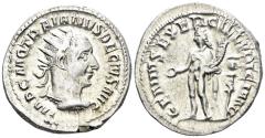 Ancient Coins - Trajan Decius. 247-249 AD. AR Antoninianus (4.79g, 22mm). Rome mint. Struck 249-50 AD. RIC 16c