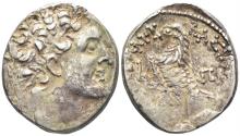 Ancient Coins - Ptolemaic Kingdom. Ptolemy XII Neos Dionysos. 81-58 BC. AR Tetradrachm (11.72g, 25mm). Alexandreia mint. Dated 65/4 BC. Svoronos 1864