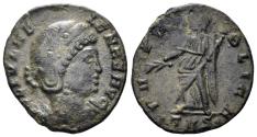 Ancient Coins - Helena. Died 329 AD. AE Follis (1.72g, 14mm). Trier mint. Struck 337-40 AD. RIC 47