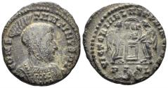 Ancient Coins - Constantine I ‘the Great’. 307-337 AD. AE Follis (2.67g, 18mm). Lugdunum mint. Struck 319/20 AD. RIC 79